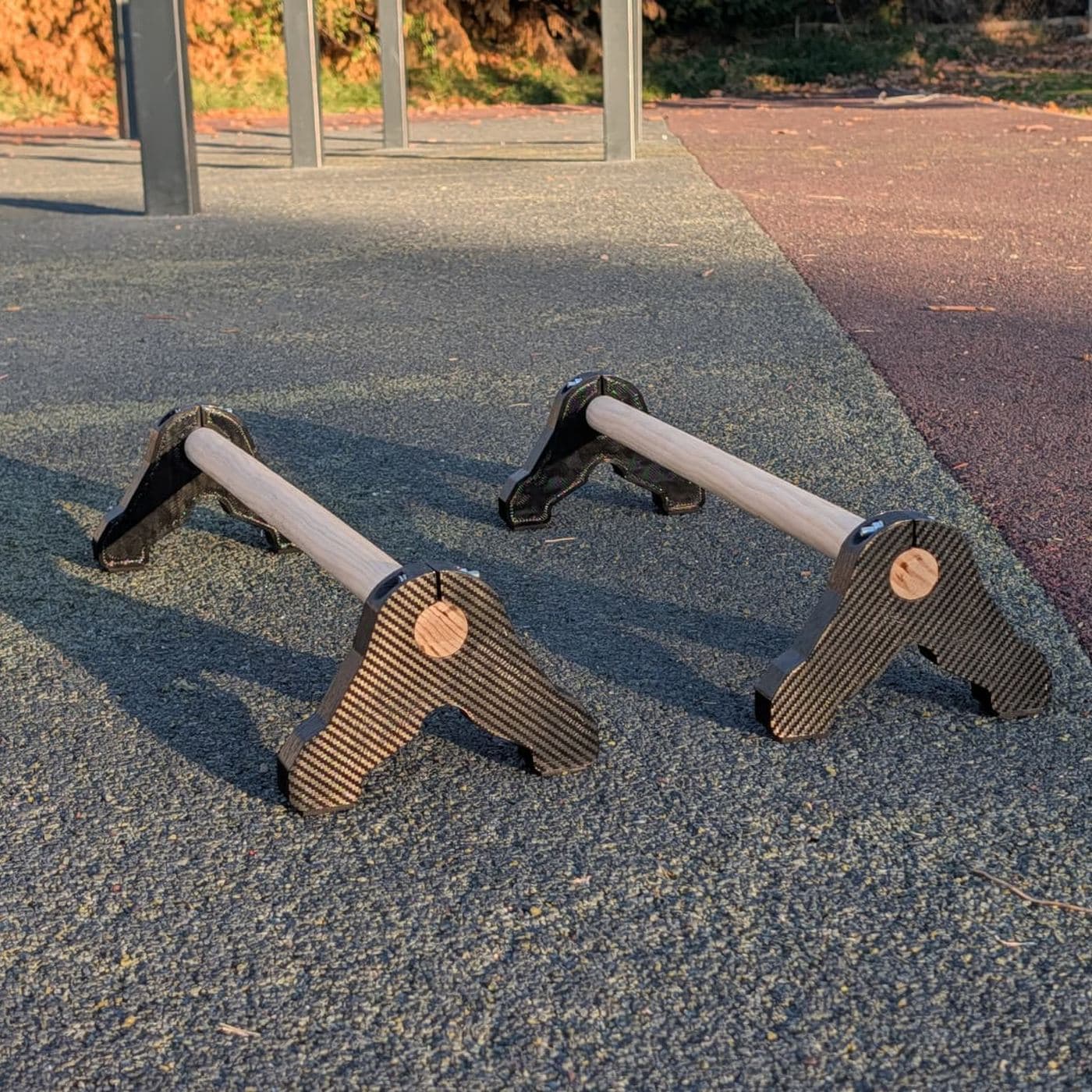 Paralelas de madera · barra corta
